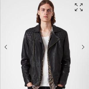 Men’s all saints leather biker jacket